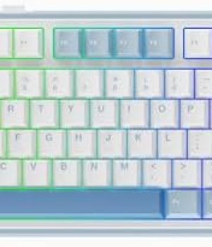EPOMAKER x Aula F75 Gasket Mechanical Keyboard, 75% Wireless Hot Swappable Gaming Keyboard with Five-Layer Padding&Knob, Bluetooth/2.4GHz/USB-C, RGB (Sea Salt Blue, LEOBOG Reaper Switch)