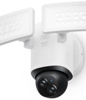 eufy Security Camera Floodlight Camera E340 Wired, Security Camera Outdoor, 360° PTZ, 24/7 Recording, 2.4G/5G Wi-Fi, 2000 LM, Motion Detection, Built-In Siren, Dual Cam, HB3 Compatible, No Monthly Fee